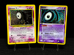 Pokemon Vintage Card Lot - Unown A 14/75 & Unown M 28/75 - Image 1