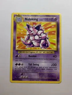 Pokemon TCG Nidoking XY Evolutions 45/108 Regular Rare Card Played MP - Image 1