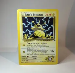 Lt. Surge's Electabuzz Gym Heroes 6/132 Holo Ultra Rare Pokemon TCG Card LP - Image 1