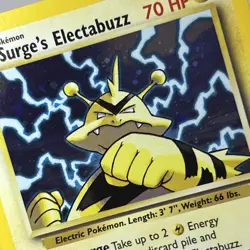 Lt. Surge's Electabuzz Gym Heroes 6/132 Holo Ultra Rare Pokemon TCG Card LP - Image 3