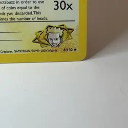 Lt. Surge's Electabuzz Gym Heroes 6/132 Holo Ultra Rare Pokemon TCG Card LP - Image 5