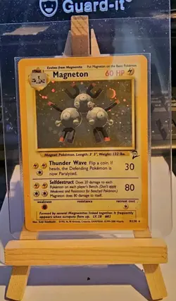 Pokemon TCG Magneton Base Set 2 Holo Unlimited Rare Card 9/130 - Image 1