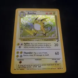 Pokemon TCG Base Set 2 Raichu Card 16/130 Unlimited Holo - Image 1