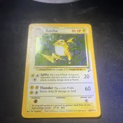 Pokemon TCG Base Set 2 Raichu Card 16/130 Unlimited Holo - Image 2