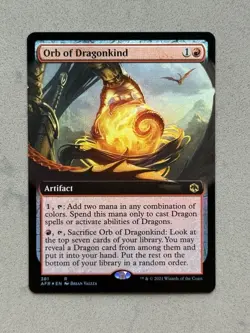 Orb of Dragonkind 381 FOIL Extended Art MTG Adventures Forgotten Realms AFR - NM - Image 1