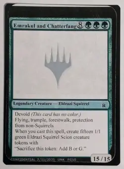 2025 Gencon Gavin Verhey Unknown Event Emrakul And Chatterfang Magic Card MTG - Image 2