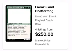 2025 Gencon Gavin Verhey Unknown Event Emrakul And Chatterfang Magic Card MTG - Image 4