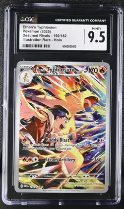 2025 Pokemon Destined Rivals Ethan's Typhlosion #190 (CGC 9.5) - Image 1
