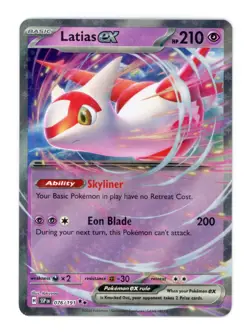 Latias ex 076/191 Double Rare Holo Pokemon TCG Surging Sparks Card - NM - Image 1