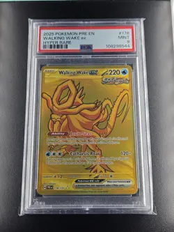 2025 POKEMON PRE EN-PRISMATIC EVOLUTIONS HYPER RARE #178 WALKING WAKE EX PSA 9 - Image 1