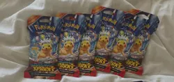 Pokemon TCG Scarlet Violet Surging Sparks Sleeved Booster Pack Lot of 6 SEALED - Image 1