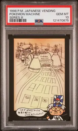 Pokemon Machine # 1998 Pokemon Japanese Vending PSA 10 Series Iii - Image 1