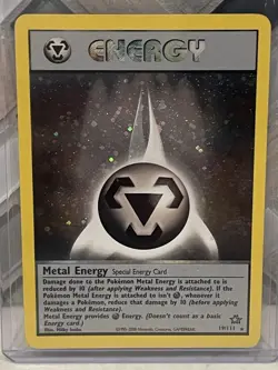 Pokemon TCG - Metal Energy Unlimited Holo Rare 2000 Neo Genesis Nintendo - Image 1