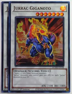 Yugioh x2 Jurrac Giganoto BLMM-EN148 Ultra Rare 1st Edition - Image 1