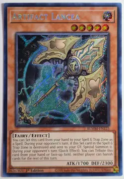 Yugioh Artifact Lancea BLMM-EN125 Secret Rare 1st Edition - Image 1