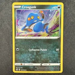 Pokemon TCG Croagunk Sword & Shield SWSH245 Black Star Promo Cosmos Holo Card 2 - Image 1