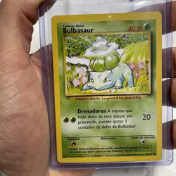 Pokemon 1999 Spanish Bulbasaur 44/102 Common Pokemon Card Vintage Vtg LP/NM TCG - Image 1