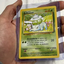 Pokemon 1999 Spanish Bulbasaur 44/102 Common Pokemon Card Vintage Vtg LP/NM TCG - Image 2