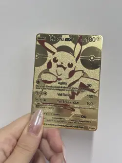 Pikachu GX HP180 Metal POKEMON Card-Collectible Gift Display！ - Image 1