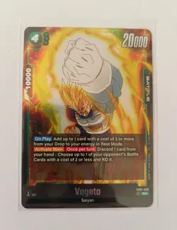 DBS Dragon Ball Fusion World FB01-096 Vegeta SR Card - Image 1