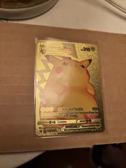 Pokemon Gold Foil Fan Art Card PIKACHU VMAX Gigantamax 310HP NM-M - Image 1