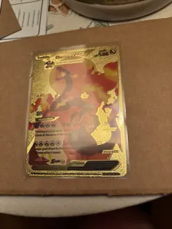 Pokemon Charizard VMAX 586HP Gold Foil Fan Art Card - Image 1