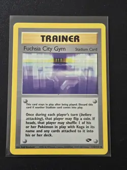 Fuschia City Gym 114/132 Gym Challenge Set Pokemon Trainers Card WOTC - Image 1