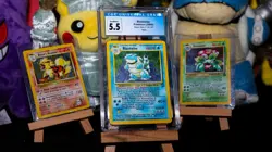 Pokemon TCG Blastoise Holo Rare Card 2/130 CGC 5.5 Base Set 2000 - Image 1