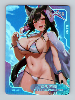 Kosaka Wakamo SSR SSR-011 Senpai Goddess Haven Series 3 Story Waifu Card - Image 1