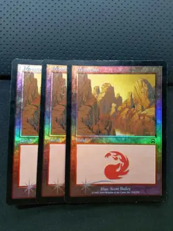 Mercadian Masks Foil Mountain Magic the Gathering MTG Land 20 Sheets Used - Image 3
