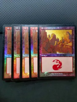 Mercadian Masks Foil Mountain Magic the Gathering MTG Land 20 Sheets Used - Image 4