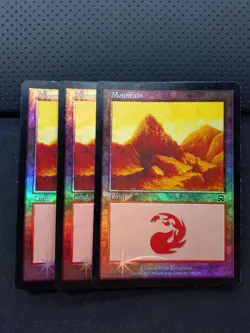 Mercadian Masks Foil Mountain Magic the Gathering MTG Land 20 Sheets Used - Image 5