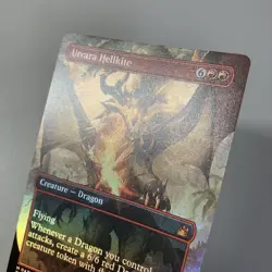 MTG Ravnica Allegiances Utvaras Hellkite Foil Borderless NM English - Image 2