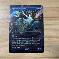 MTG Quantum Riddler English Foil Borderless Magic The Gathering Used - Image 1