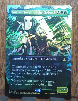 MTG Savra, Queen of the Golgari ( FOIL Anime Borderless) Ravnica Remastered NM! - Image 1