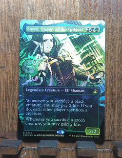 MTG Savra, Queen of the Golgari ( FOIL Anime Borderless) Ravnica Remastered NM! - Image 2