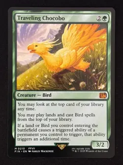 1x MTG Traveling Chocobo - FINAL FANTASY (FIN) #210 - Magic the Gathering - Image 1