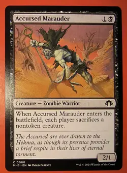 MAGIC, MTG: * ACCURSED MARAUDER* MH3/#0080/ NM / COMMON/REGULAR - Image 1