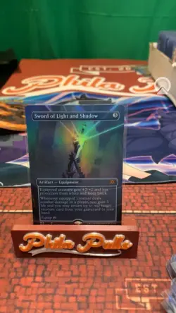 MTG MAGIC THE GATHERING SWORD OF LIGHT AND SHADOW NM BORDERLESS FOIL MASTERS - Image 1