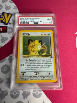 2000 POKEMON PROMO BLACK STAR GAME BOY #10 MEOWTH-HOLO PSA 9 - Image 3