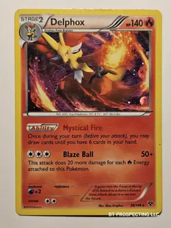 2014 Pokemon XY Base Set Delphox 26/146 Cosmos Holo - Image 1