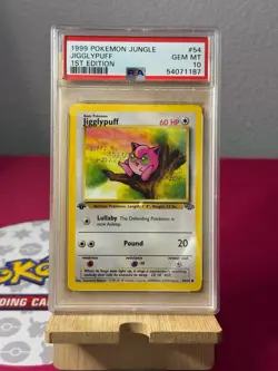 1999 1st Edition Pokemon Jungle Jigglypuff 54/64 PSA 10 Gem Mint - Image 1