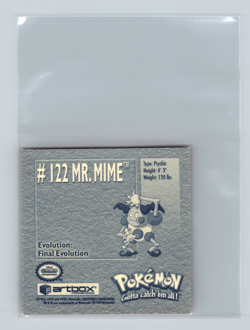 Pokemon 1999 Artbox Series 1 Stickers Mr. Mime 122 - Image 2