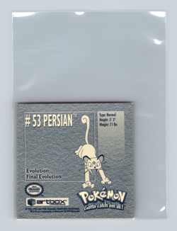 Pokemon 1999 Artbox Series 1 Stickers Persian 53 - Image 2