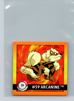 Pokemon 1999 Artbox Series 1 Stickers Arcanine 59 - Image 1