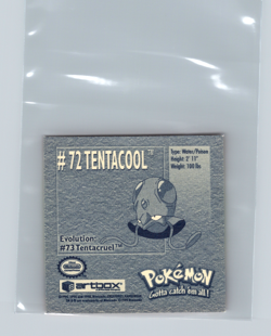 Pokemon 1999 Artbox Series 1 Stickers Tentacool 72 - Image 2