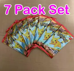 Pokemon Card McDonald's 7 Pack Set 2025 Promo Pikachu 020/M-P + Random Japanese - Image 1