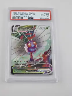 2020 Pokemon SWSH Darkness Ablaze Butterfree VMAX 002/189 PSA 10 - Image 1