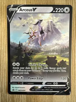 Arceus V - SWSH204 - Pokemon Sword & Shield Promo Ultra Rare Card NM - Image 1