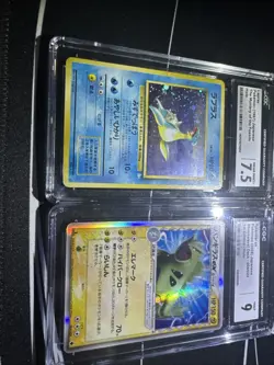 Lapras & Tyranitar Pokemon Cards SGC Graded 7.5 & 9 - Image 2